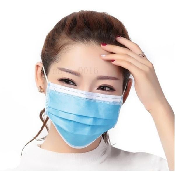 

в 1pcs stock mask 3 слоя маска для лица pm2. 5 взрослый дышащий лицевой респиратор одноразовый лицевой рот крышка