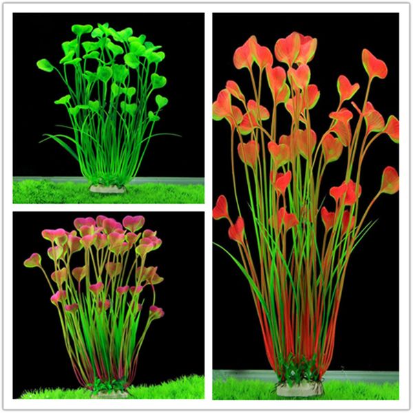 

40cm 3color pvc underwater artificial aquatic plant ornaments aquarium fish tank green water grass decor landscape decoration
