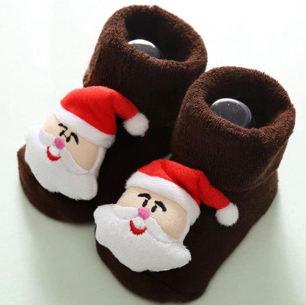 

newborn non-slip floor xmas socks cotton socks baby soft warm winter thick baby cute warm socks christmas wholesale dropshipping, Pink;yellow