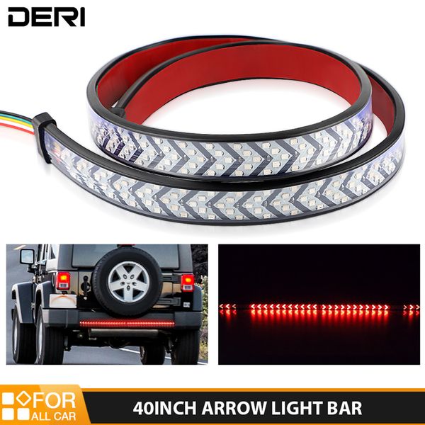 

100cm red yellow arrow truck tailgate led strip reverse tail light strip turn signal lamp for pickup trucks trailers cars suv