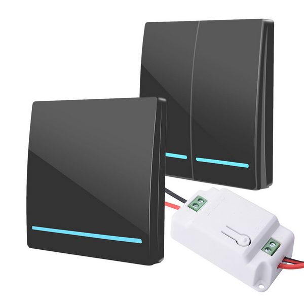 Light Switch 1 2 Gang 433mhz Push Wireless Switch Light Rf Remote