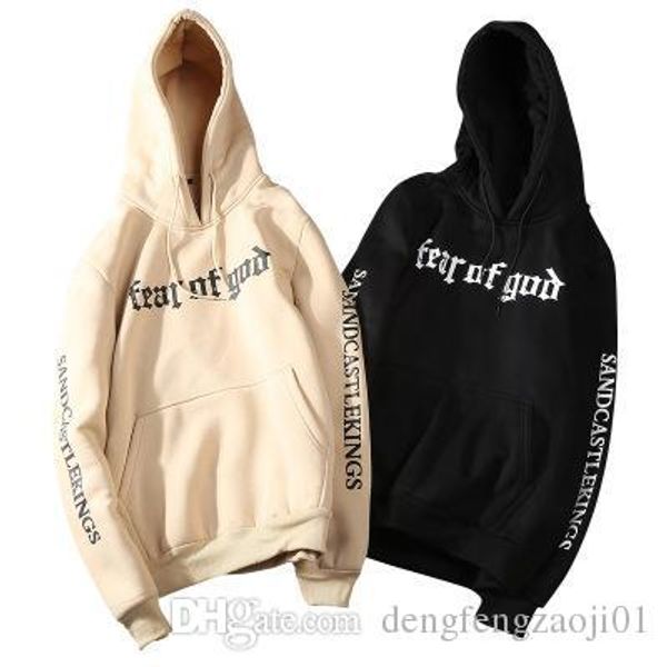 

brand fog designer fear of god hoodie luxury mens and womens couple pullover cotton casual long-sleeved hoodie coat size m-3x, Black