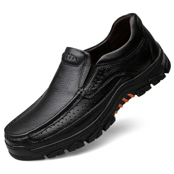 

casual wild comfortable men walking shoes anti-slippery fashion leather moccasins shoes men thermal soft bottom trekking