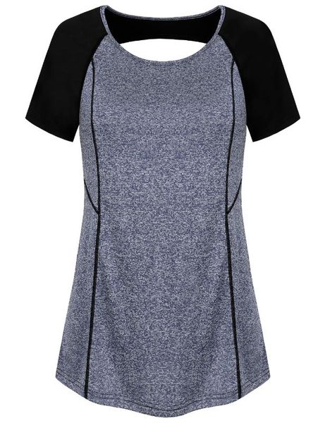 

quick dry stretch slim fit women sport t shirt gym fitness shirt running t-shirts female sports cloth, White