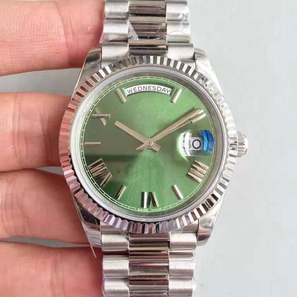 

2019 hot sale High quality classic watch day date m228239-0033 green 40mm dial 2813 automatic movement original stainless steel strap