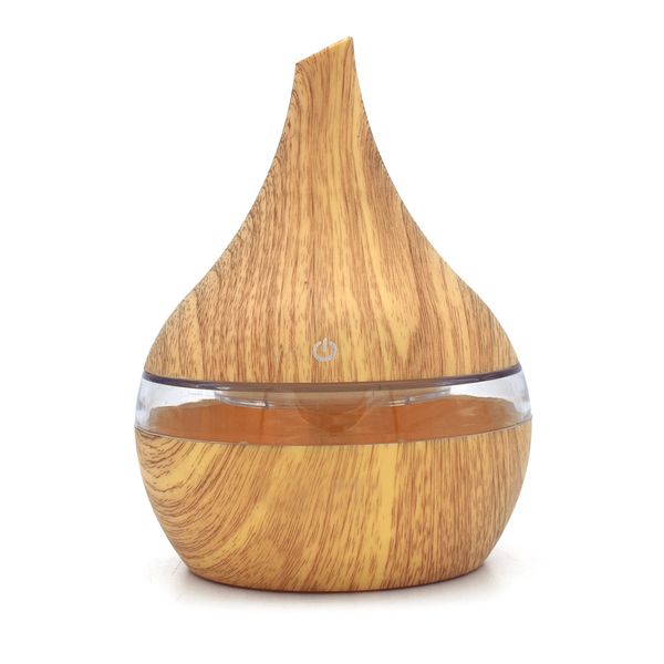 

led light ultrasonic aroma wood grain essential oil humidifier air purifier diffuser household