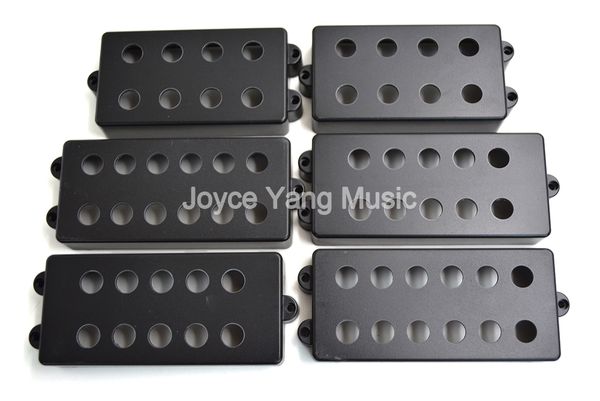 

niko 1 set of 2pcs electric bass humbucker pickup covers 8/10/12 holes matte black for bass guitar