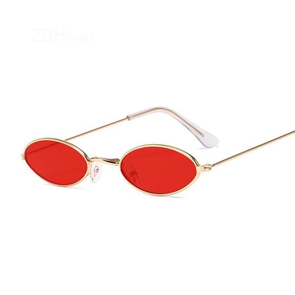 

retro small oval sunglasses women vintage brand shades black red metal color sun glasses female fashion lunette, White;black