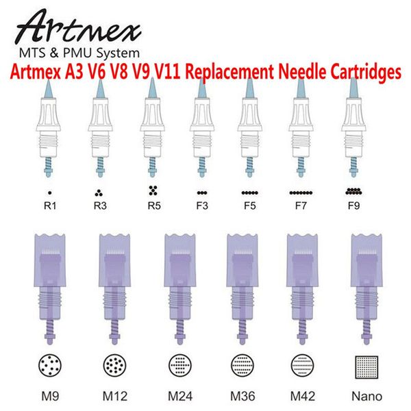 Artmex V9 V8 V6 V11 A3 MTS PMU Ersatznadelkartusche für Permanent Makeup Tattoo Maschine Derma Pen