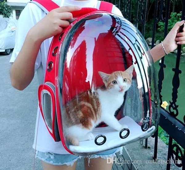 

новый pet dog cat астронавт рюкзак прозрачная оболочка космическая капсула дышащий открытый сумка-носитель 2019 a