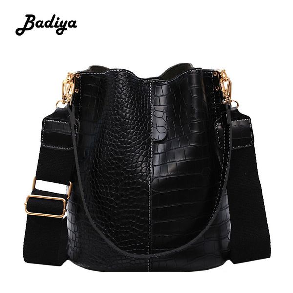 

мода ковш сумки женщины повседневная tote сумка крокодил pattern crossbody сумка большая емкость ретро сумки на ремне женщины