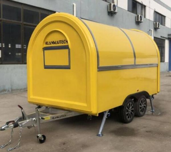 

mobile food trailer food truck 340x200x240cm yellwo