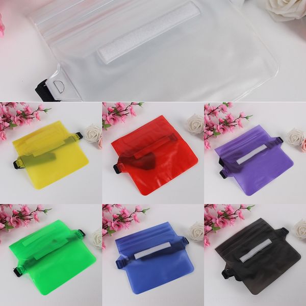 

qaugy pvc phone running running mobile phone waterproof waist bag three sealed outdoor drifting swimming large capacity sundries storage wat