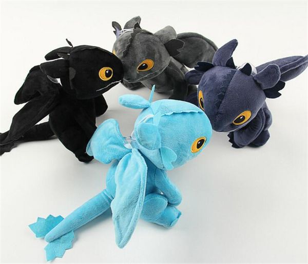 

20cm 7 9inch how to train your dragon plu h doll toy new night fury toothle dragon action figure toy kid gift 4 color b11