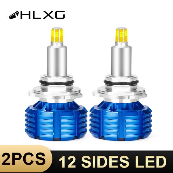 

hlxg 12 sides led h7 h1 h8 h9 h11 9005 hb3 9006 hb4 csp led fog bulb headlight lamp 12v 15000lm 6000k auto car automotivo light