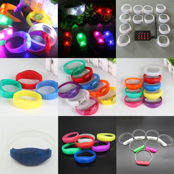 

мигание унисекс led браслет звук контролируемый light up браслет фиксатор лучезапястного сустава световую браслет для партии поставок vt0109