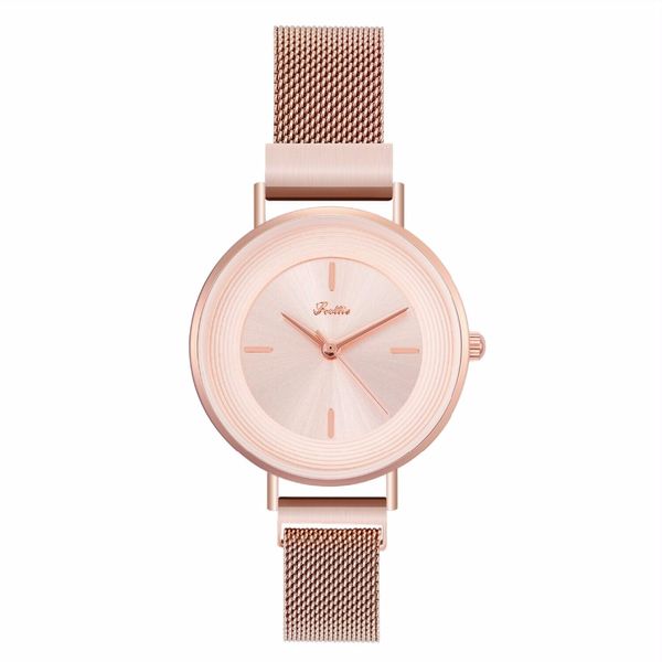 Простые женские платья часы 2019 магнитная пряжка леди перевязка reloj mujer мода япония кварцевые женские тонкие наручные часы из нержавеющей стали
