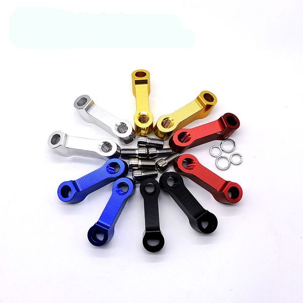 

cnc colorful m10 moto side mirror screw mount expand scooter 10mm motorcycle rearview mirrors extension riser extend adapter