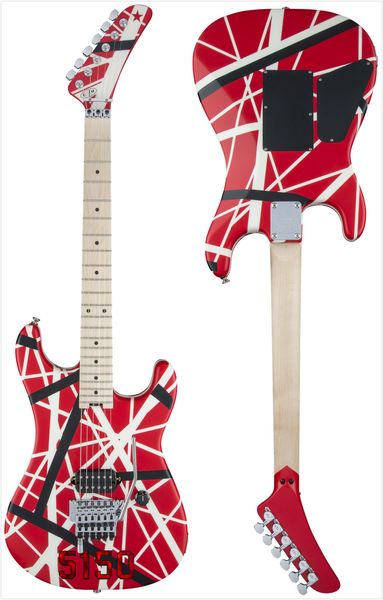 Yeni Elektro Gitar Kırmızı Geri Beyaz Renk
