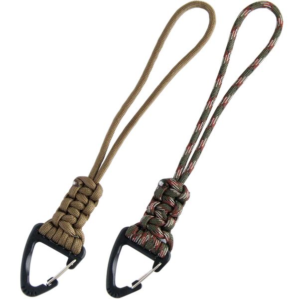 

2pcs qinggear handmade paracode braided tactical knife gear lanyard with clip survival keychain lanyards parachute cord