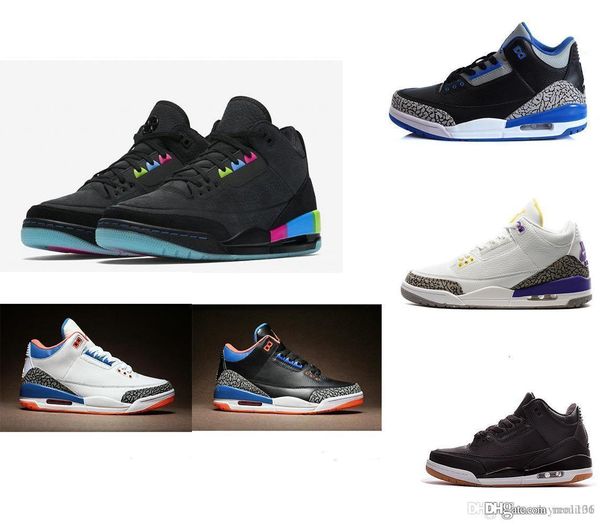 

new mens jumpman 3s basketball shoes unc blue university pack michigan oreo black aj3 sneakers boots j3 shoes