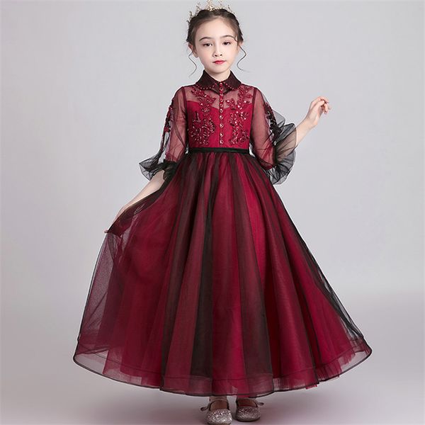 

3 ~ 14t деи девоки пѬине длинне пла дл вееѬа birthday party маленкие деи подѬ, Red;yellow