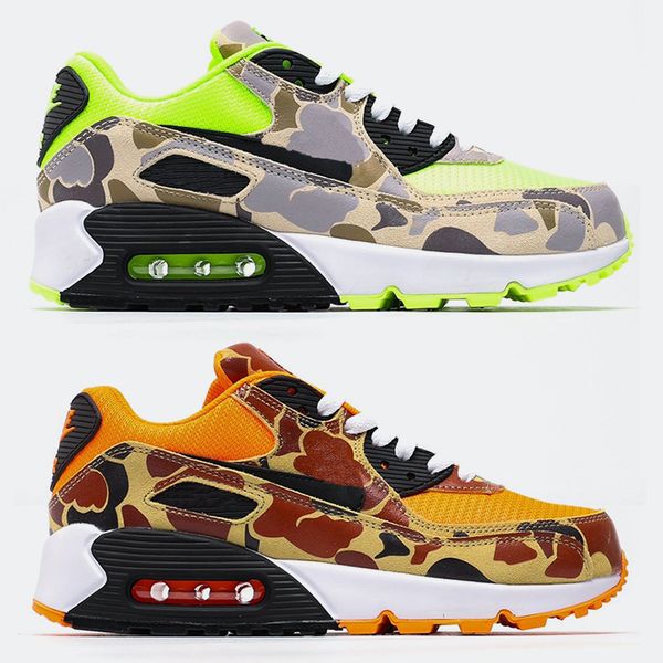 

hight quality 90s ghost green duck camo sp reverse orange camo 90ss running shoes men women sport trainers designer mens sneakers size 36-45