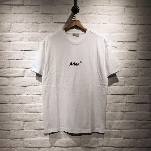 

новый adererror футболка женщины мужчины летний стиль вышивка ader error футболки тройники хип-хоп уличная мужская хлопчатобумажная футболка, White;black