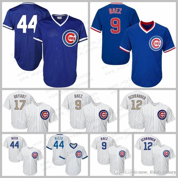 

9 Javier Baez Chicago Baseball Jerseys Cubs 17 Kris Bryant 44 Anthony Rizzo jersey 12 Kyle Schwarber 22 Jason Heyward