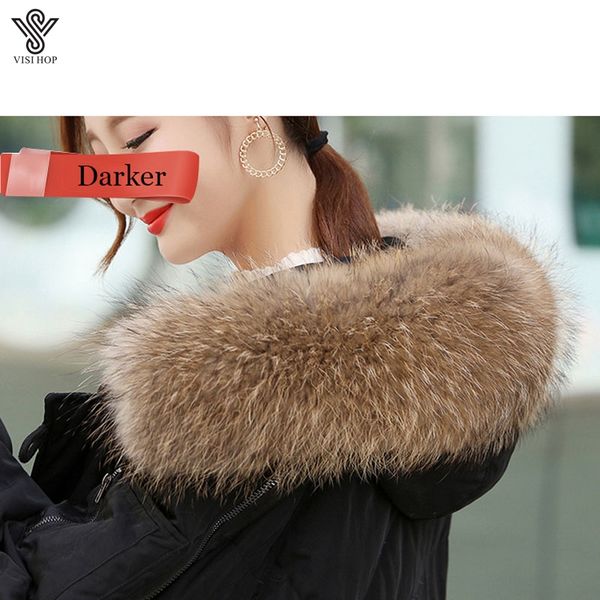

visi hop lining 65cm 2019 real raccoon fur trimming kids collar for park coat hooded fashion vs8001, Blue;gray
