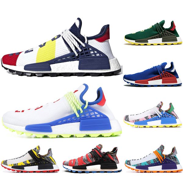 

with socks 2019 fashion human race mens running shoes pharrell williams sample yellow core black sport designer shoes women sneakers 36-45