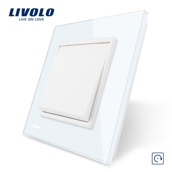 

livolo производитель eu standard luxury 4 цвета хрустальное стекло панели, 1 банды 1 способ нажмите кнопку сброса, vl - c7k1h-11/12/13/15