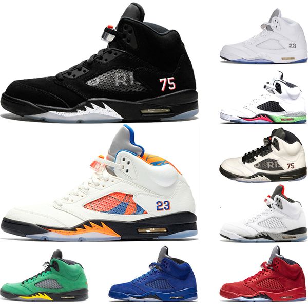 

designer mens 5 5s psg black basketball shoes men fire red bred michigan inspire space jam white cement wings sports sneakers