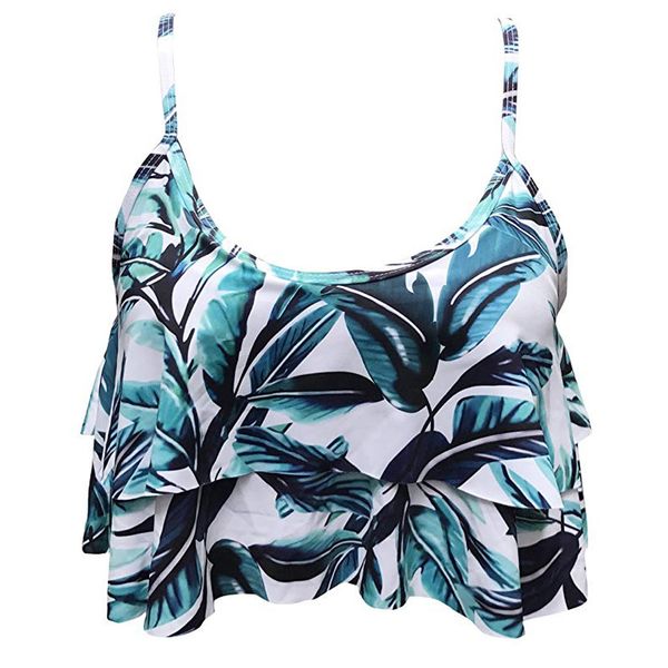 

summer women girls beach retro falbala printed high waist flounce bikini fabulous chic padded swimwear split swimsuit