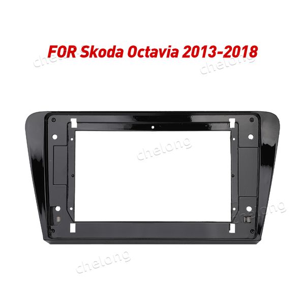 

2din car dashboard frame fit for octavia 2013-2018 car dvd gps dash panel kit mounting frame trim fascias