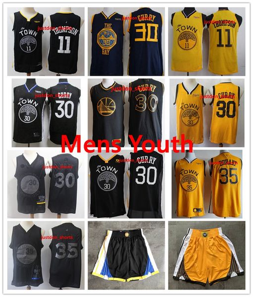 

mens golden state warriors throwback jersey klay 11 thompson stephen 30 curry basketball shorts basketball jerseys blue black1, Black;red