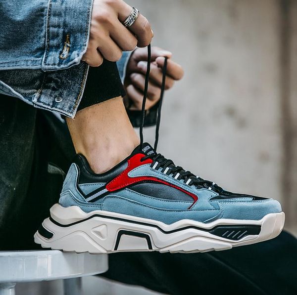 

the selling latest men's sports shoes low-cut and thick-soled running shoes outdoor breathable non-slip wear-resistant travel shoes