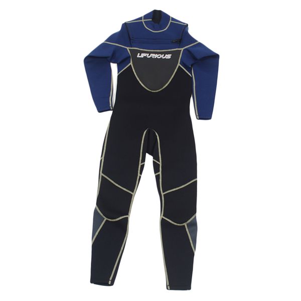 

ultra stretch 3mm neoprene full wetsuit for men, long sleeve keep warm swimwear for water sports - select sizes