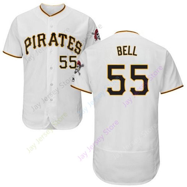 

Custom Pittsburgh 55 Josh Bell Jersey Pirates Jerseys Cool Base Flexbase White Black Red Grey Home Away Men Women Youth All Stitched