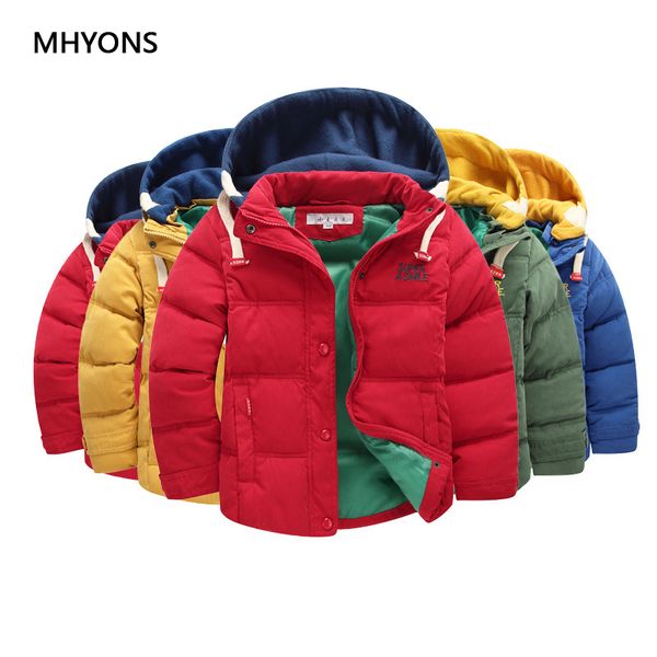 

2019 children warm jacket 6-14t winter kids outerwear boys casual warm hooded jacket for boys waterproof clothes coats, Blue;gray