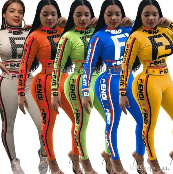 

Women brand port 2 piece et outfit jogger uit women port et triped pullover high neck hirt hoodie bodycon legging pant print