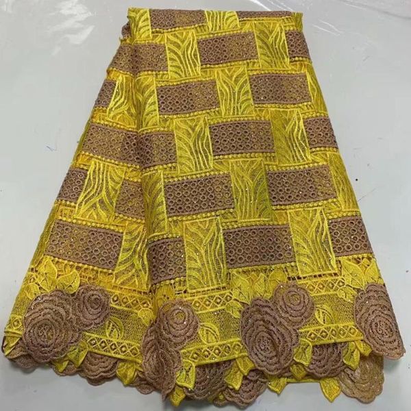 

cord lace fabric african fabric lace tissu guipure haute qualit nouveau 2020 water soluble yellow dress 5yard, Pink;blue