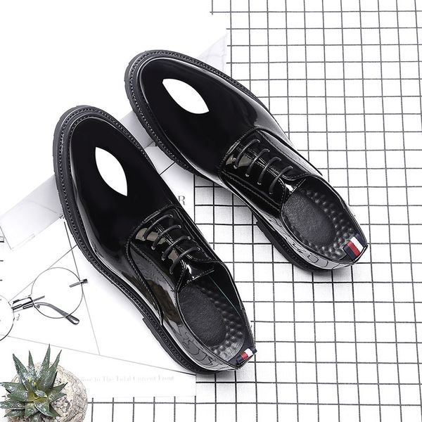 

leather formal shoes for men business wedding dress shoes, Black