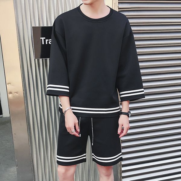 

pattern наивки summer set мђжин moda hombre 2018 survetement homme 2 chandal de hombre de verano black and white 3xl, Gray
