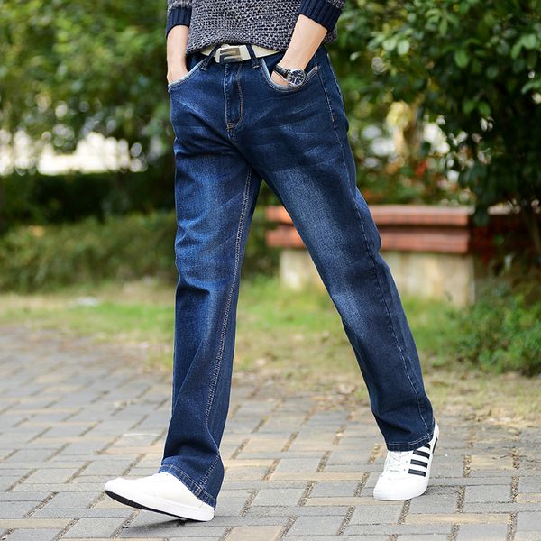 

men's jeans high stretch taper jeans relax denim jean trousers pants plus size 32 33 34 35 36 38 40 42, Blue
