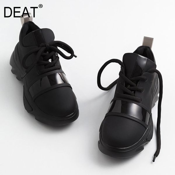 

deat] 2019 new spring summer single round toe cross bandage mixed colors casual sport flat shoes women fashion tide 10sj347, Black