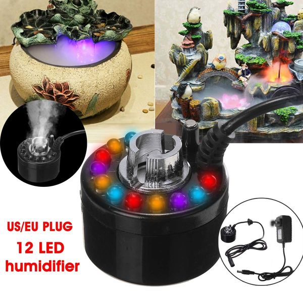 

becornce 24v 12 led head humidifier halloween air mist maker fogger nebulizer water mist vaporizer home pond aquarium decoration