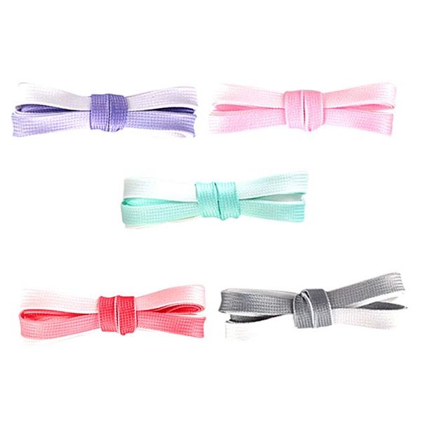 

5 pairs combo pack flat shoelaces color degrade sneakers flat shoelaces 100cm 120cm, Black