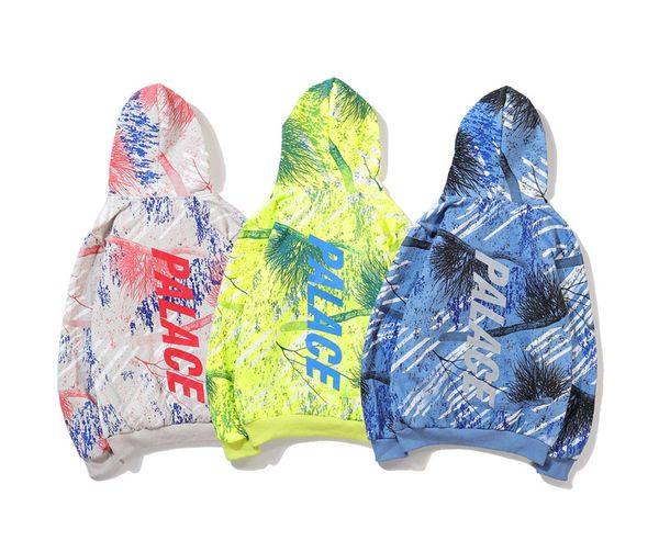 

palaces mens hoodie luxury mens designer hoodie tree branch print classic logo hoodie 20ss new fashion men sweatshirt, White;black