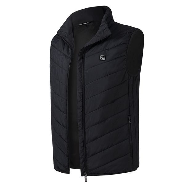 

thermal electric heated vest men women winter usb heating waistcoat outdoor skiing warm vest sleeveless jacket hiking vests, Black;white